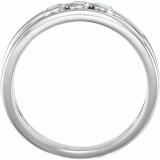 14K White Opal Three-Stone Bezel-Set Ring - 71967600P photo 2