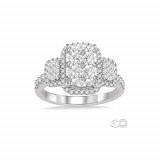 Ashi 14k White Gold Round Cut Diamond Lovebright Engagement Ring photo 2