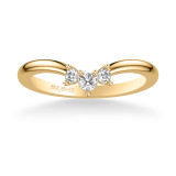 Artcarved Bridal Mounted with Side Stones Contemporary Diamond Wedding Band 18K Yellow Gold - 31-V1018Y-L.01 photo 2