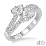 Ashi Diamonds Silver 2Stone Heart Ring photo