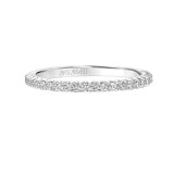 Artcarved Bridal Mounted with Side Stones Classic Halo Diamond Wedding Band Jocelyn 14K White Gold - 31-V892W-L.00 photo 2