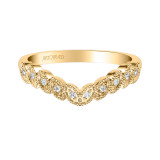 Artcarved Bridal Mounted with Side Stones Contemporary Diamond Wedding Band 18K Yellow Gold - 31-V999Y-L.01 photo 2