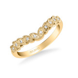 Artcarved Bridal Mounted with Side Stones Contemporary Diamond Wedding Band 18K Yellow Gold - 31-V999Y-L.01 photo