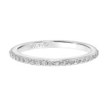 Artcarved Bridal Mounted with Side Stones Contemporary Bezel Diamond Wedding Band Gray 18K White Gold - 31-V836W-L.01 photo 2
