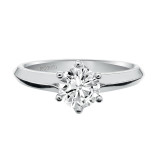 Artcarved Bridal Unmounted No Stones Classic Solitaire Engagement Ring Stacy 14K White Gold - 31-V402ERW-E.01 photo 2