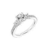 ArtCarved 3 Stone Diamond Engagement Ring photo 2