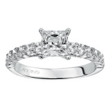 Artcarved Bridal Mounted with CZ Center Classic Diamond Engagement Ring Natalie 14K White Gold - 31-V240ECW-E.00 photo 4