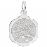Rembrandt Sterling Silver Happy Birthday Day Charm photo