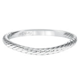 Artcarved Bridal Band No Stones Contemporary Twist Solitaire Wedding Band Caitlin 14K White Gold - 31-V569W-L.00 photo 2