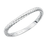 Artcarved Bridal Band No Stones Contemporary Twist Solitaire Wedding Band Caitlin 14K White Gold - 31-V569W-L.00 photo