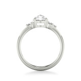 Artcarved Bridal Mounted Mined Live Center Contemporary Diamond Engagement Ring 14K White Gold - 31-V1017DRW-E.00 photo 3