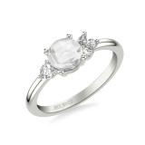 Artcarved Bridal Mounted Mined Live Center Contemporary Diamond Engagement Ring 14K White Gold - 31-V1017DRW-E.00 photo