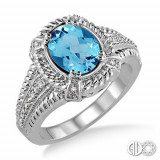 Ashi Diamonds Silver Gemstone Ring photo