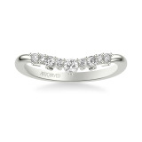 Artcarved Bridal Mounted with Side Stones Contemporary Diamond Wedding Band 14K White Gold - 31-V1017W-L.00 photo 2