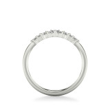 Artcarved Bridal Mounted with Side Stones Contemporary Diamond Wedding Band 14K White Gold - 31-V1017W-L.00 photo 3