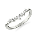 Artcarved Bridal Mounted with Side Stones Contemporary Diamond Wedding Band 14K White Gold - 31-V1017W-L.00 photo