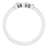 14K White 1/3 CTW Diamond Scattered Ring - 123946600P photo 2