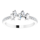 14K White 1/3 CTW Diamond Scattered Ring - 123946600P photo 3