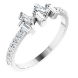 14K White 1/3 CTW Diamond Scattered Ring - 123946600P photo