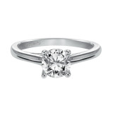 Artcarved Bridal Mounted with CZ Center Classic Solitaire Engagement Ring Abby 14K White Gold - 31-V299ERW-E.00 photo 2