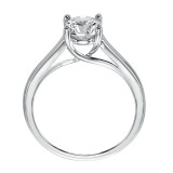 Artcarved Bridal Mounted with CZ Center Classic Solitaire Engagement Ring Abby 14K White Gold - 31-V299ERW-E.00 photo 3