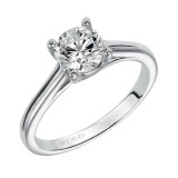 Artcarved Bridal Mounted with CZ Center Classic Solitaire Engagement Ring Abby 14K White Gold - 31-V299ERW-E.00 photo