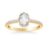 Artcarved Bridal Mounted Mined Live Center Classic Halo Engagement Ring Madelyn 18K Yellow Gold - 31-V990CVY-E.01 photo 2