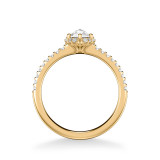 Artcarved Bridal Mounted Mined Live Center Classic Halo Engagement Ring Madelyn 18K Yellow Gold - 31-V990CVY-E.01 photo 3