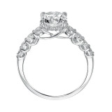 Artcarved Bridal Semi-Mounted with Side Stones Classic Diamond Engagement Ring Leandra 14K White Gold - 31-V508FRW-E.01 photo 3