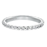 Artcarved Bridal Mounted with Side Stones Contemporary Dual Eternity Anniversary Band 14K White Gold - 33-V86C4W65-L.00 photo 2