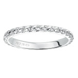 Artcarved Bridal Mounted with Side Stones Contemporary Dual Eternity Anniversary Band 14K White Gold - 33-V86C4W65-L.00 photo 3