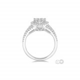 Ashi 14k White Gold Round Cut Diamond Heart Shape Lovebright Engagement Ring photo 3