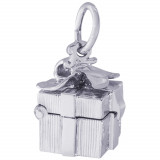 Sterling Silver Gift Box Charm photo