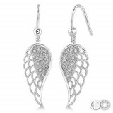 Ashi Diamonds Silver Angel Wing Earrings photo