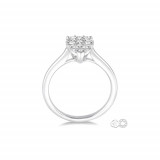 Ashi 14k Rose Gold Square Shape Round Cut Diamond Lovebright Engagement Ring photo 3