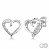 Ashi Diamonds Silver Heart Journey Earrings photo