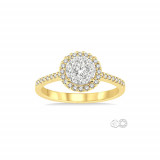 Ashi 14k Yellow Gold Round Shape Diamond Lovebright Engagement Ring photo 2