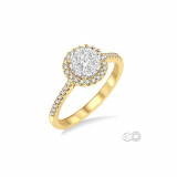 Ashi 14k Yellow Gold Round Shape Diamond Lovebright Engagement Ring photo