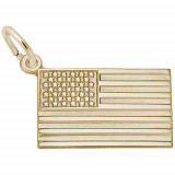 Rembrandt 14k Yellow Gold American Flag Charm photo