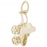 14k  Gold Baby Carriage Charm photo