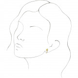 14K Yellow Peridot Floral-Inspired J-Hoop Earrings - 868156024P photo 2
