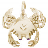 14k Gold Crab Charm photo