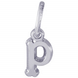 Sterling Silver Initial P Charm photo