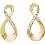 14K Yellow .08 CTW Diamond Infinity-Inspired Earrings - 68976101P photo 2