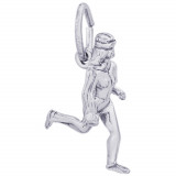 Sterling Silver Female jogger Charm photo