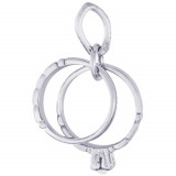 Sterling Silver Wedding Rings Charm photo