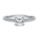 Artcarved Bridal Mounted with CZ Center Classic Engagement Ring Justine 14K White Gold - 31-V427EUW-E.00 photo 2