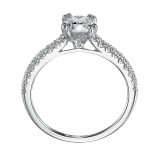 Artcarved Bridal Mounted with CZ Center Classic Engagement Ring Justine 14K White Gold - 31-V427EUW-E.00 photo 3
