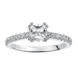 Artcarved Bridal Mounted with CZ Center Classic Engagement Ring Justine 14K White Gold - 31-V427EUW-E.00 photo 4