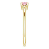 14K Yellow Pink Tourmaline Youth Solitaire Ring - 71984623P photo 4